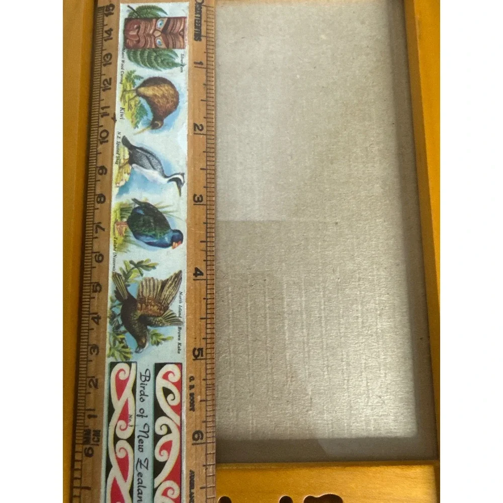 Vintage 1993 Terragrafics Wood Sun Celestial Picture Frame Boho 8x10 Honey Brown